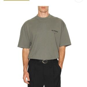 All Saints Future Crew Neck Tee in Gastor Green